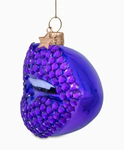 Vondels Vondels Kerstbal Lippen Paars