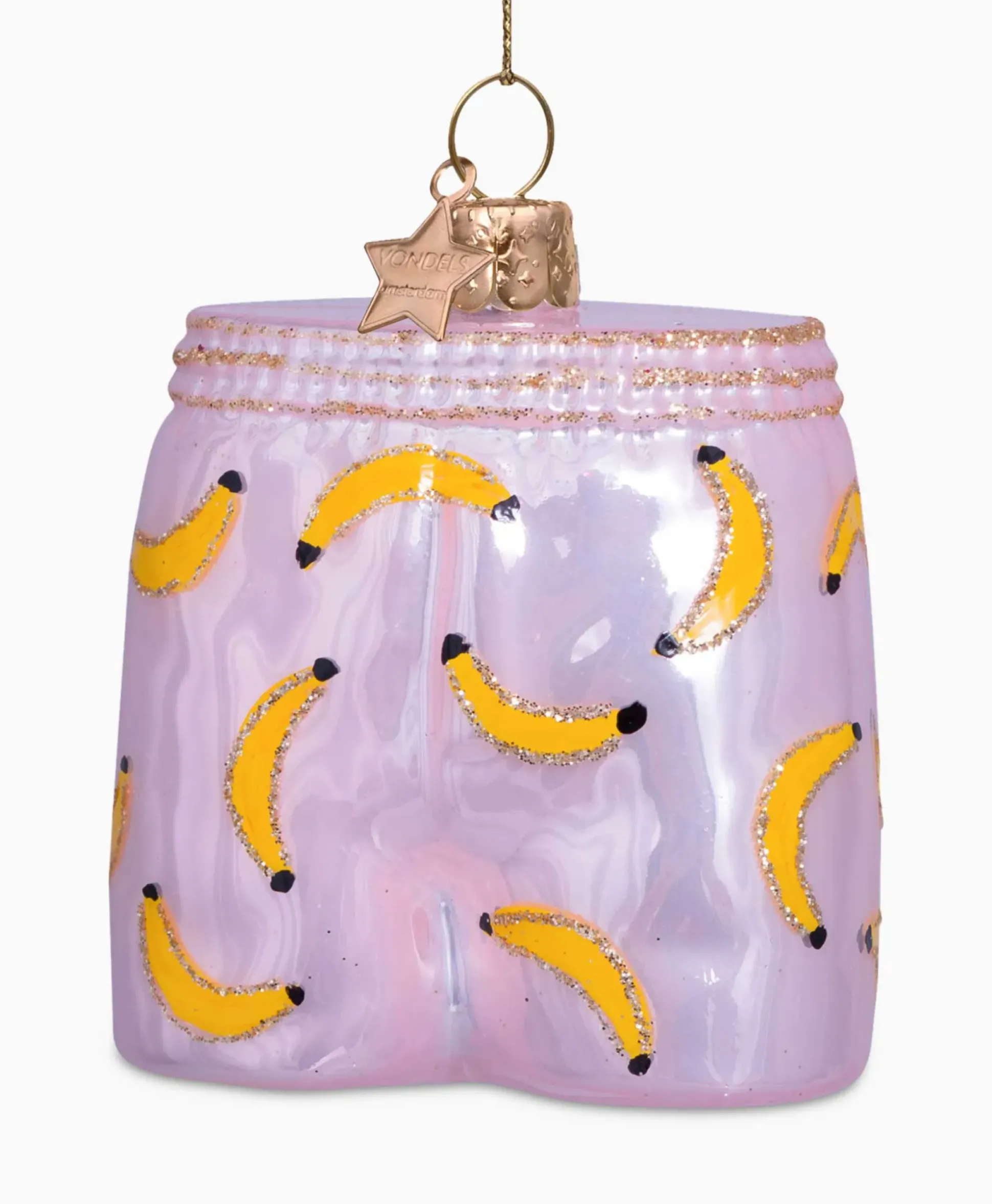 Vondels Vondels Kerstbal Bananen Boxer Pink