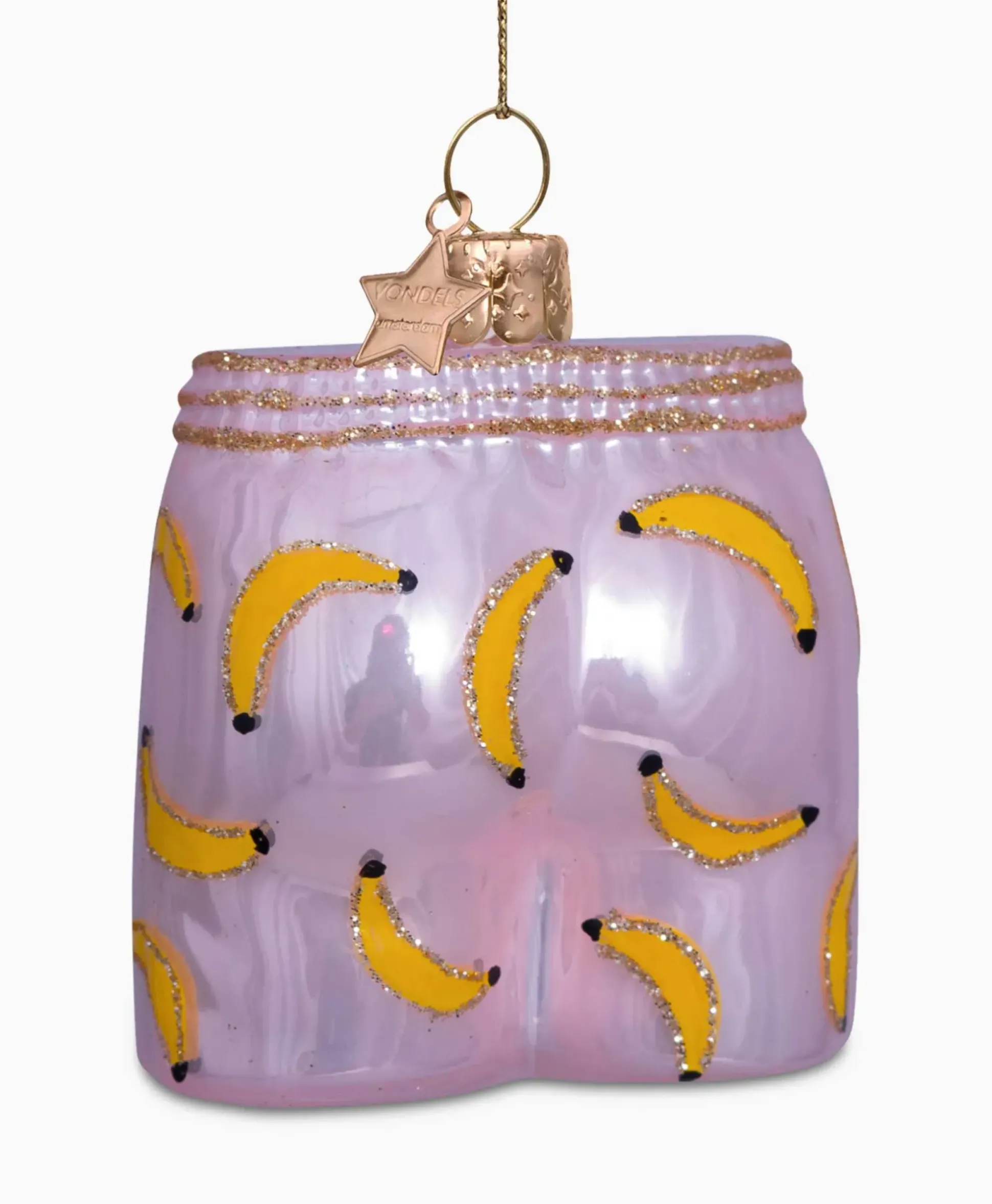 Vondels Vondels Kerstbal Bananen Boxer Pink