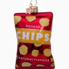 Vondels Vondels Kerstbal Naturel Chips Rood