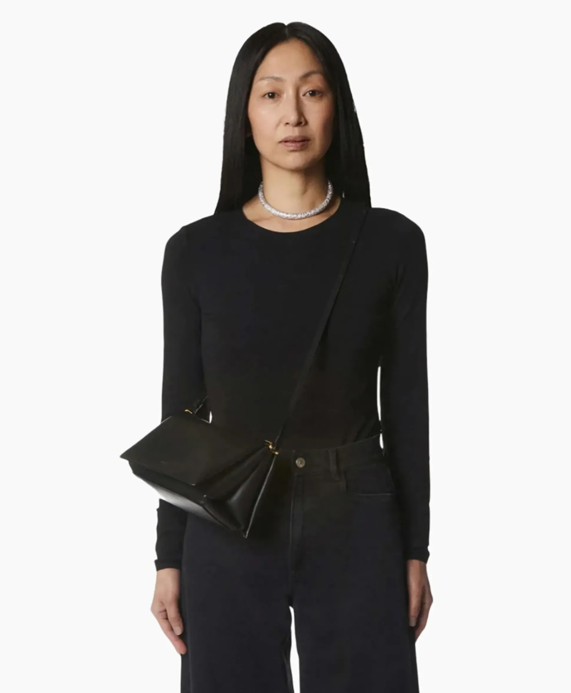 Wandler Schouder / Hand Tas Uma Baguette Zwart