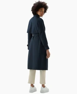Woolrich Trenchcoat Summer Donker Blauw