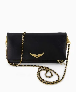 Zadig & Voltaire Crossbody Tas Rock Grained Leather Zwart