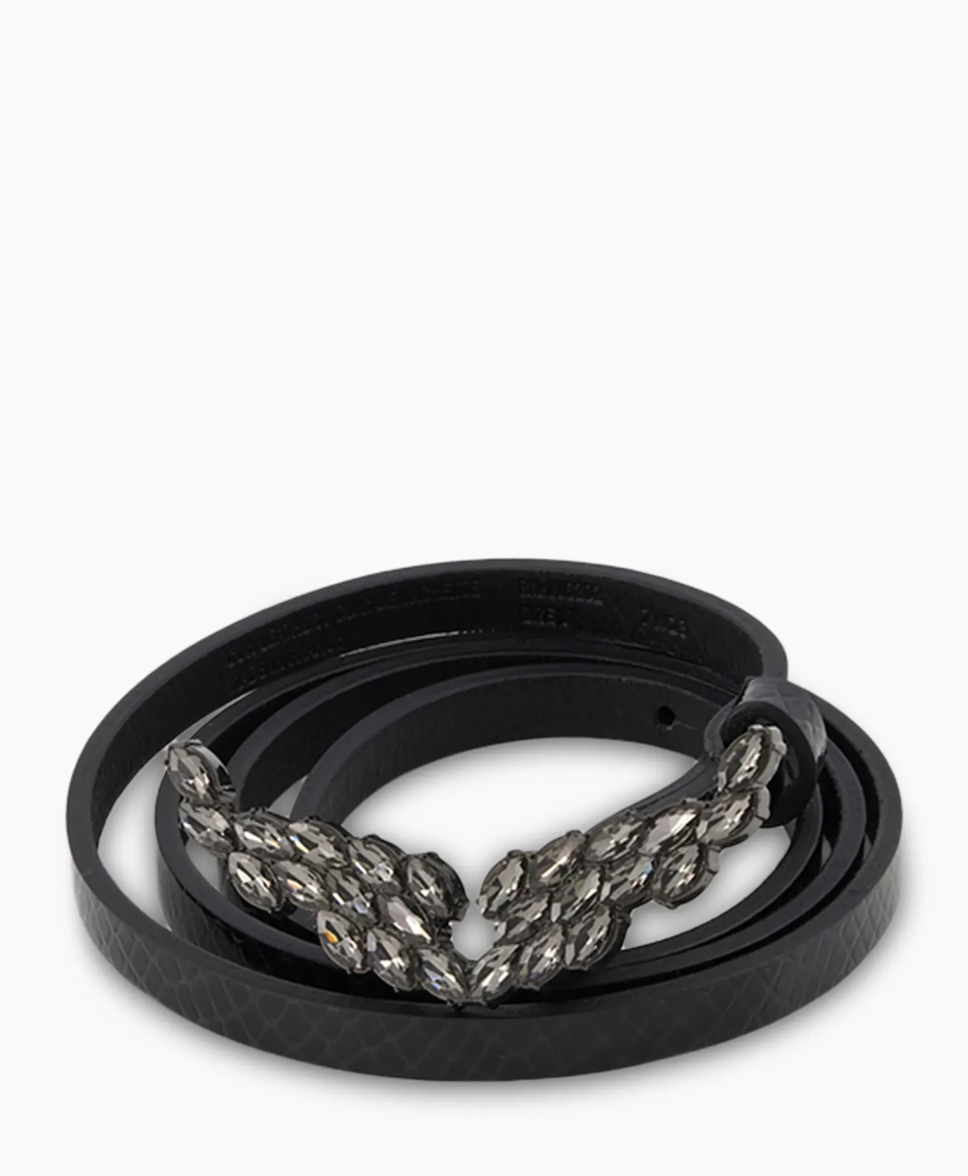 Zadig & Voltaire Riem Rock Glossy Wild + Strass Zwart