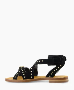 Zadig & Voltaire Sandaal Zonder Hak Cecilia Caprese Suede + Studs Zwart