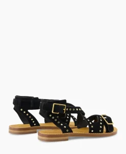 Zadig & Voltaire Sandaal Zonder Hak Cecilia Caprese Suede + Studs Zwart