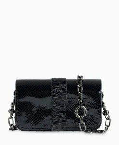 Zadig & Voltaire Schouder / Hand Tas Kate Wallet Glossy Wild Emboss Zwart