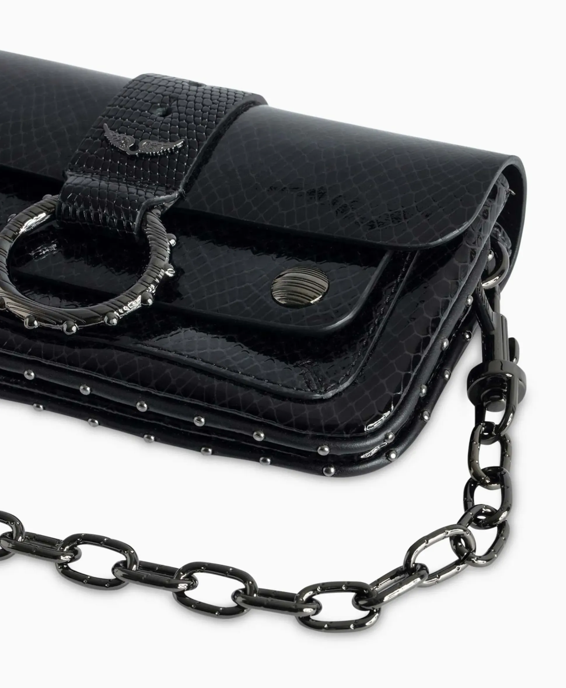 Zadig & Voltaire Schouder / Hand Tas Kate Wallet Glossy Wild Emboss Zwart