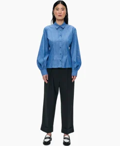 Zenggi Blouse Puff Sleeve Blauw