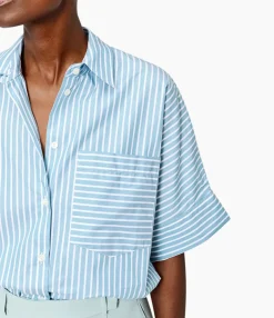 Zenggi Blouse Stripe Boxy Licht Groen