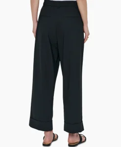 Zenggi Pantalon Tropical Wool Straight Zwart