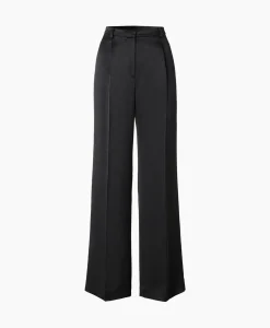 Zenggi Pantalon Wide Leg Satin Zwart