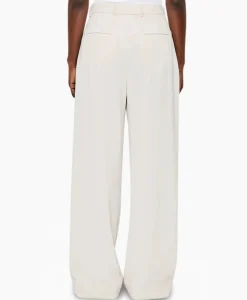 Zenggi Pantalon Wide Pleated Off White