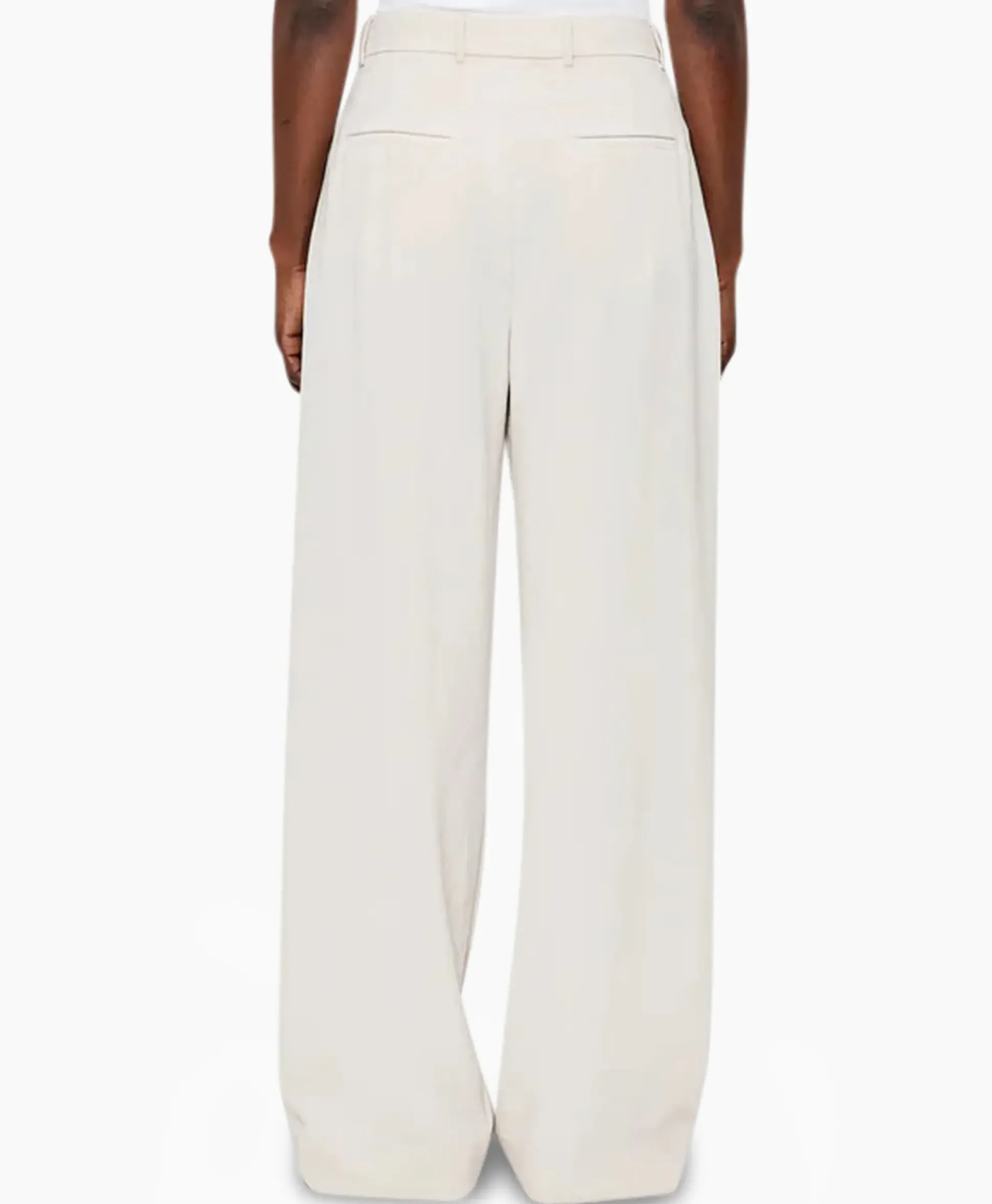 Zenggi Pantalon Wide Pleated Off White