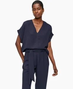 Zenggi Top Fluid V-Neck Donker Blauw