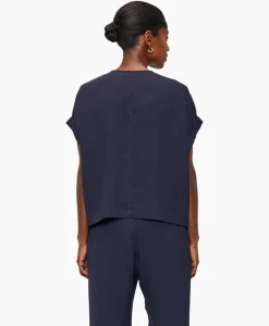Zenggi Top Fluid V-Neck Donker Blauw