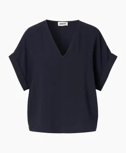 Zenggi Top Fluid V-Neck Donker Blauw