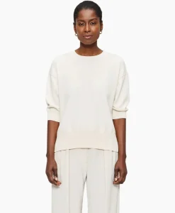 Zenggi Top Relaxed Short Sleeve Off White