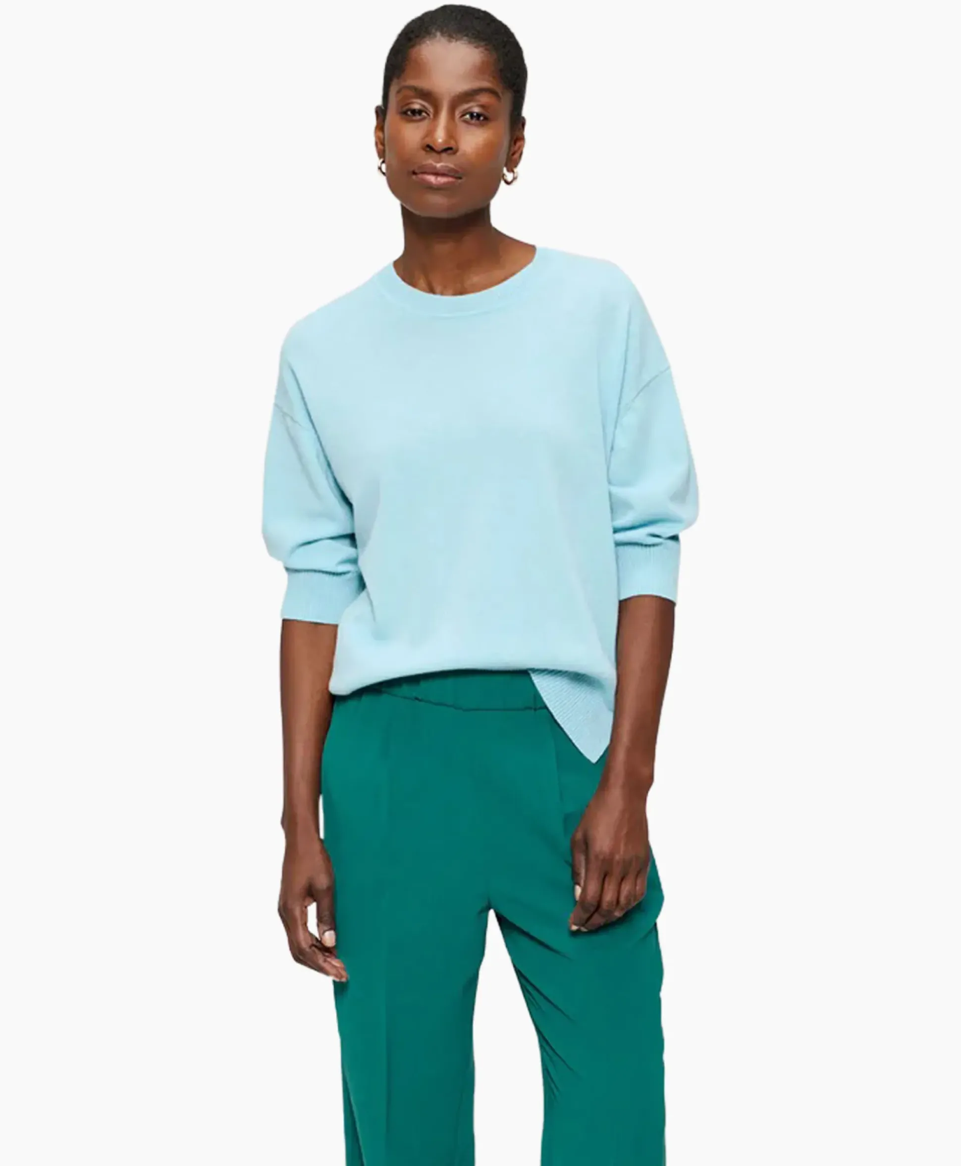 Zenggi Top Relaxed Short Sleeve Aqua