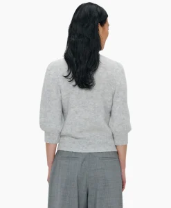 Zenggi Vest Cropped 3/4 Sleeve Licht Grijs