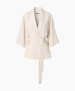 Zenggi Vest Japanse Crepe Kimono Off White